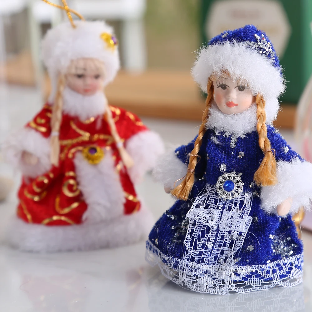 Дешевые модные маленькие керамические рождественские украшения, современные фарфоровые сказочные куклы с платьем, современные украшения для дома ручной работы