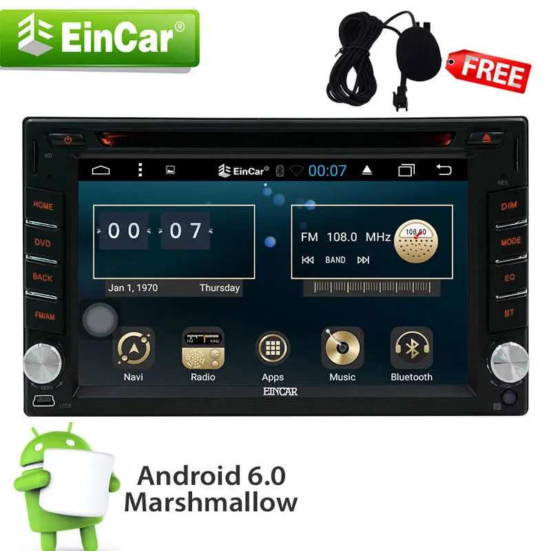 Top QUAD-CORE Double 2 DIN HD Android 6.0 System Car DVD Stereo GPS Touch+Camera 2 Top QUAD-CORE Double 2 DIN HD Android 6.0 System Car DVD Stereo GPS Touch+Camera 2