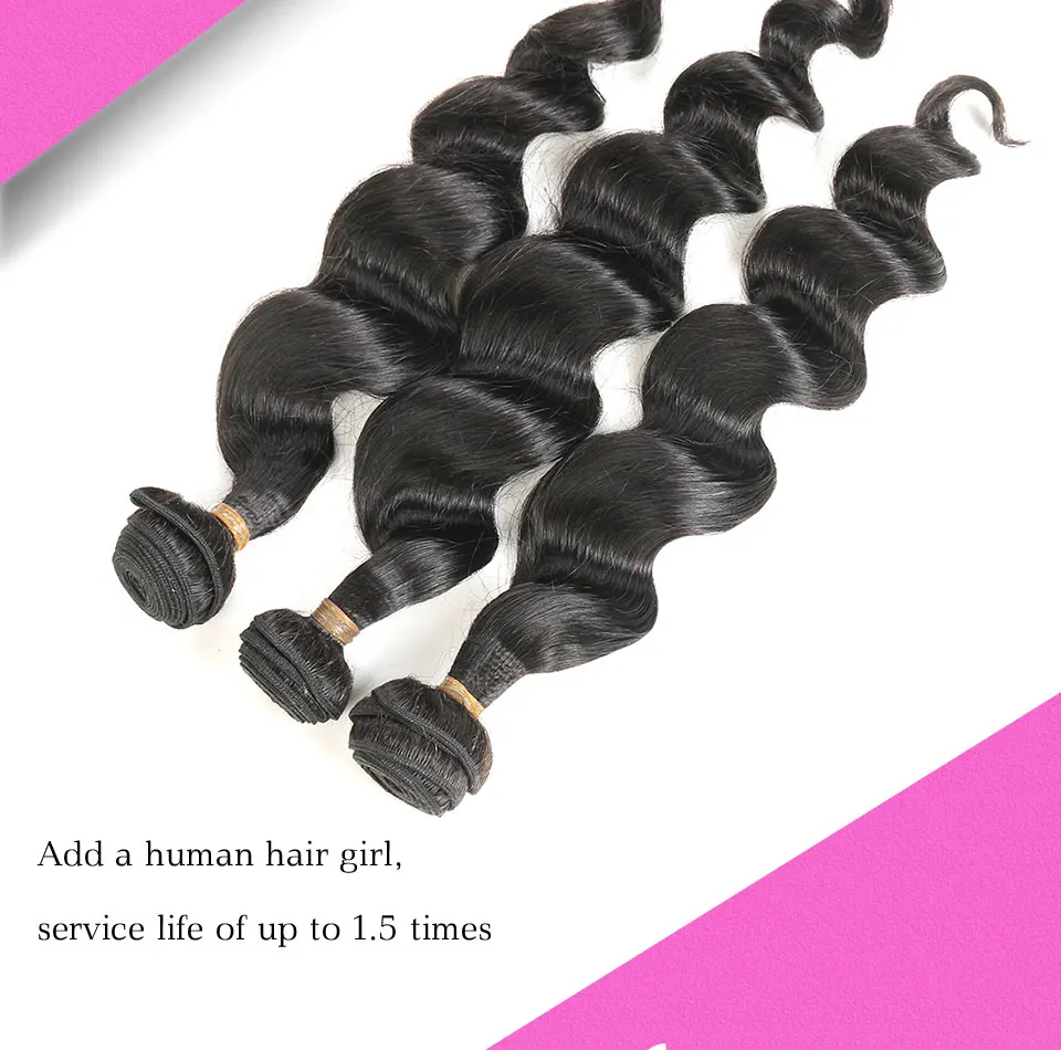 Hair Villa Peruvian Loose Wave Virgin Hair Natural Color Human Hair Weave Weft For Salon Low Ratio Longest Hair PCT 15%  (11)