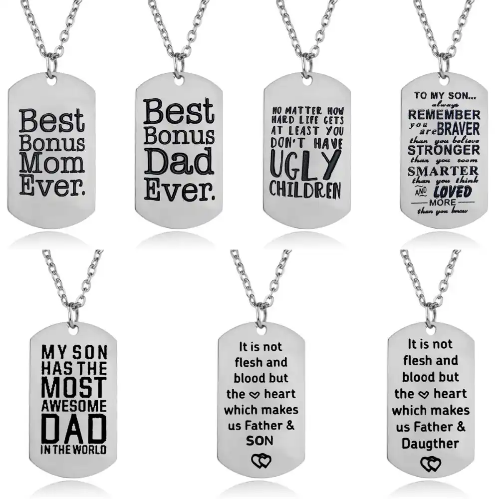 dad dog tag necklace