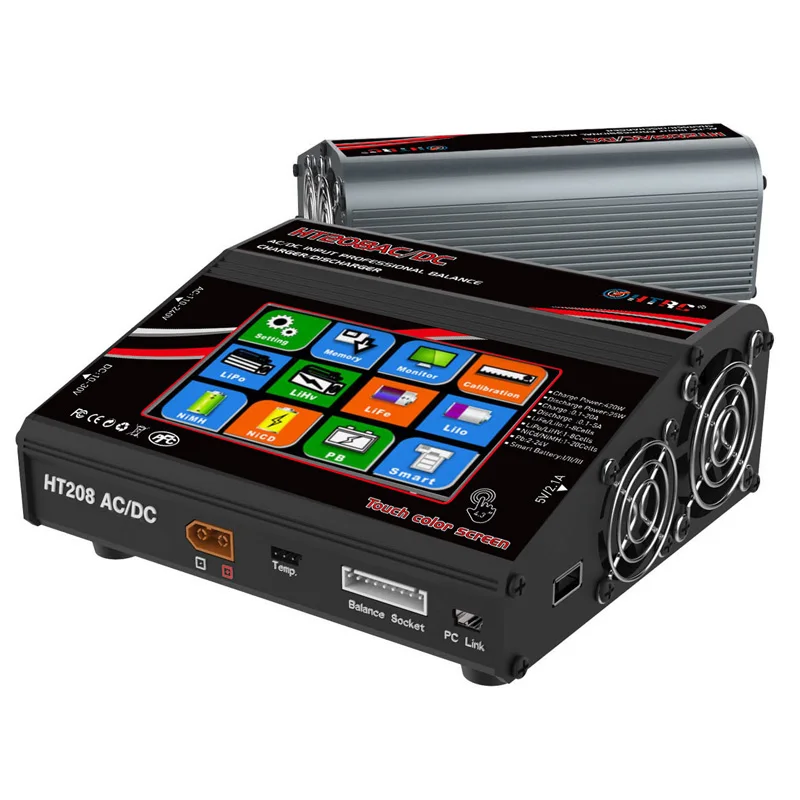 HTRC ЕС разъем Htrc Ht208 Ac Dc 420 Вт 20A ЖК-экран Пресс баланс зарядное устройство Dis зарядное устройство для 1-8S Lilon Lipo Life Lihv Nicd Nim Pb B