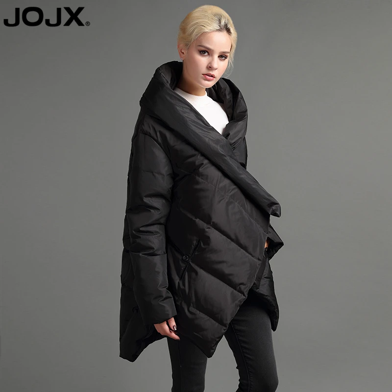 

JOJX 2018 New Design cloak Winter Asymmetric Jacket women luxury Coat Winter Down Warm Parka High Quality Cotton Coat