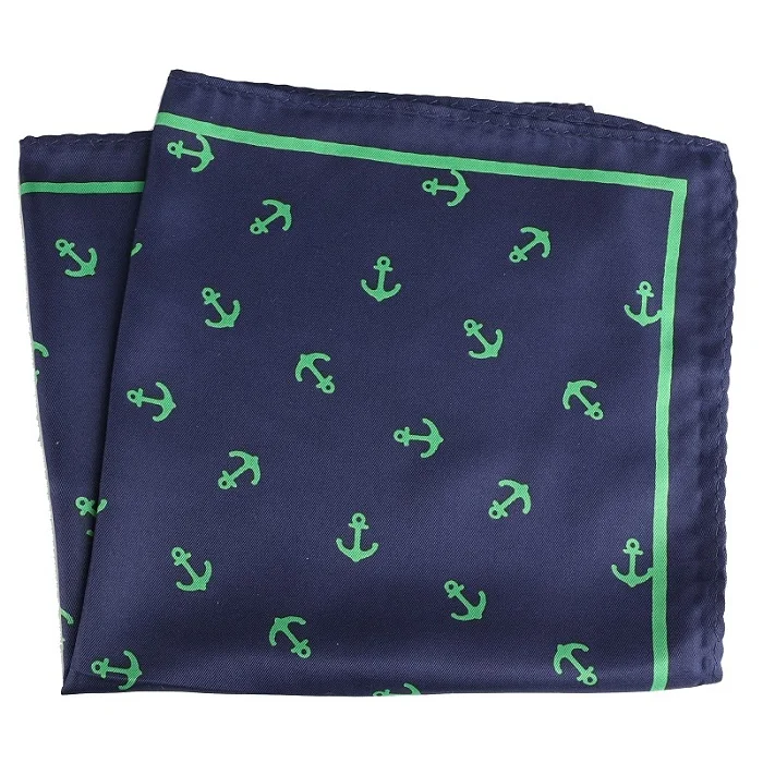 PH119 Pocket Square Портной Смит мужской платок цветочный якорь клетчатый горошек печатных носовой платок из полиэстера бизнес Карманный квадратный 33x33 CM - Цвет: PH119 Pocket Square