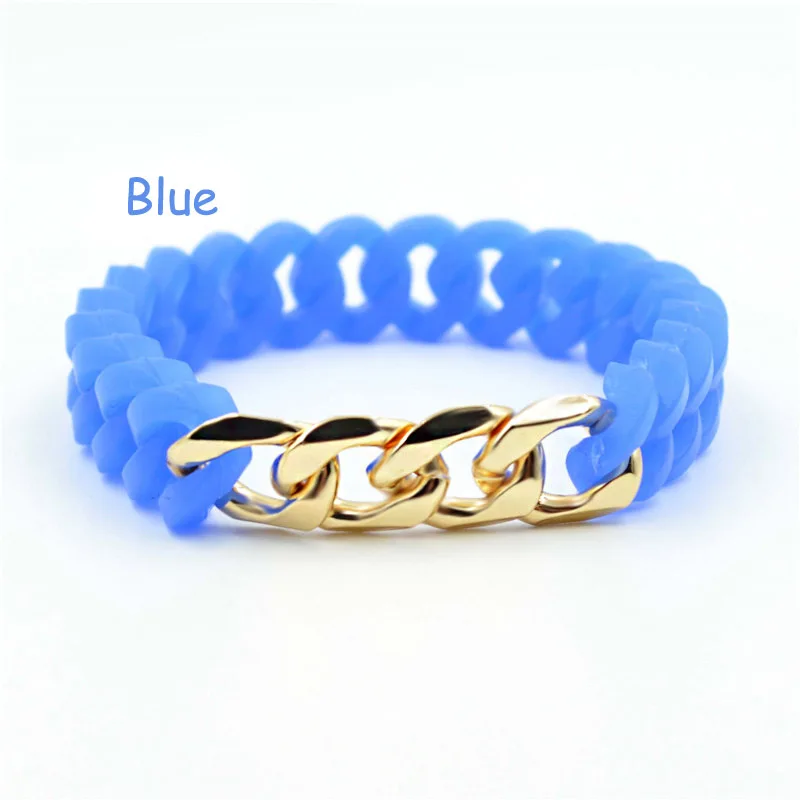 2017 silicone bracelet in mulity colors Women and man stretch link
