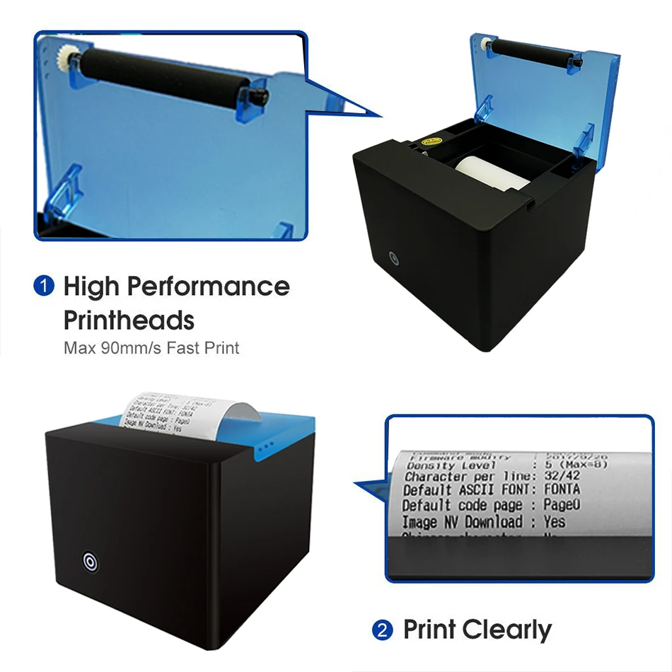Bluetooth принтер и лазерный сканер штрих-кодов 1D USB 58 мм Термальный чековый usb-порт для принтера считыватель штрих-кодов лазерный GZM5808+ BS-YL001