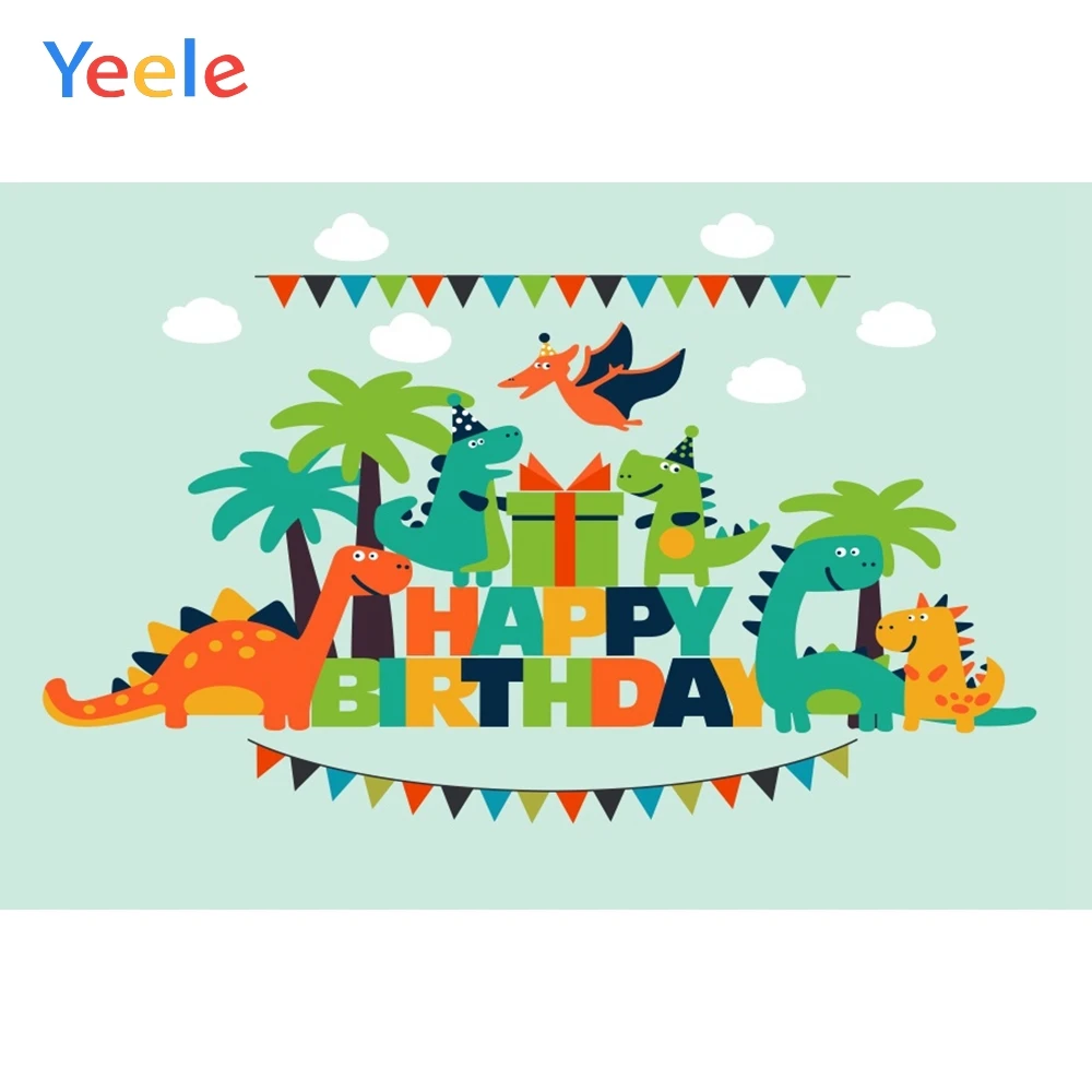 

Yeele Cartoon Jungle Dinosaur Party Baby Children Photography Backgrounds Customized Photographic Backdrops For Photo Studio