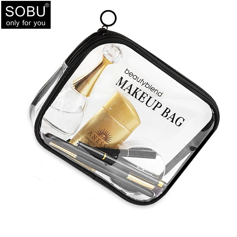 للماء شفافة PVC حمام التجميل حقيبة المرأة حافظة للمكياج السفر سستة ماكياج الجمال غسل المنظم أدوات الزينة تخزين عدة
