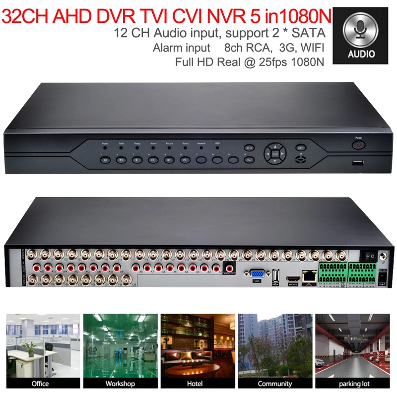 5MP 4MP 3MP 1080P 960P CCTV Камера HI3531A 32CH 32 канала 6 в 1 коаксиальный Гибридный CVI TVI NVR AHD DVR камеры видеонаблюдения Регистраторы
