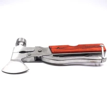 Многофункциональный складной молоток брелок плоскогубцы нож Отвертка из нержавеющей стали Кемпинг Охота выживания топор Открытый EDC инструменты