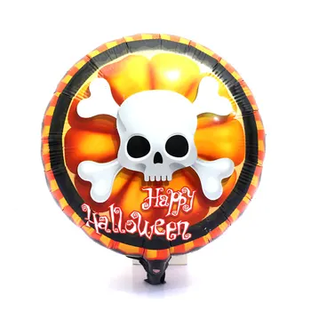

New 50 pcs 18 inch aluminum fiol balloons skull Halloween decoration party balloon children's birthday Toys wholesale