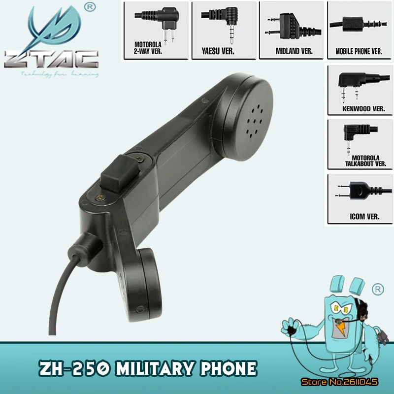 

Z tactical zH-250 Military Phone Military Phone CS Field Communication Accessories with ken midland plug 7 plugs Z117