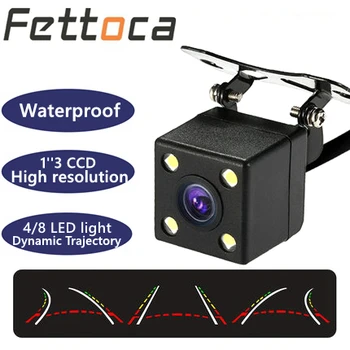 

FETTOCA Dynamic Trajectory Tracks Night vision ccd hd color waterproof Car Rear View Parking Camera IP67 Reverse backup camera
