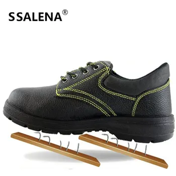 

Men Labor Insurance Puncture Proof Boots Male Casual Adult Rubber Winter Ankle Boots Men Leather Safety Work Footwear AA51609
