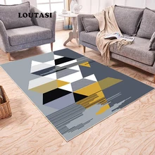 LOUTASI, современный геометрический алфомбра для гостиной, абсорбирующий Противоскользящий коврик, домашние декоративные напольные ковры для спальни