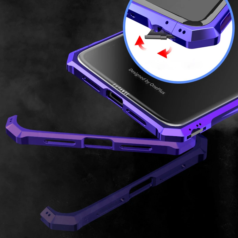 Роскошный Алюминиевый металлический корпус для Oneplus 6 t Phone 6,41 дюймов бесцветное прозрачное стекло задняя крышка Oneplus 6 t Case One Plus 6 t Case