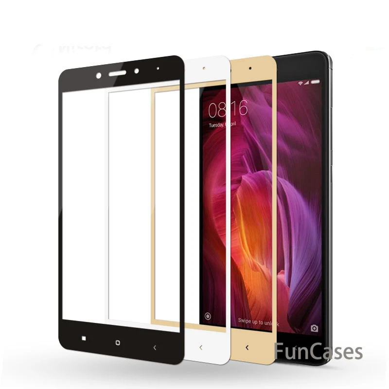 Полное покрытие экрана протектор Закаленное стекло для Xiao mi Pocophone F1 красный 6A Note 5