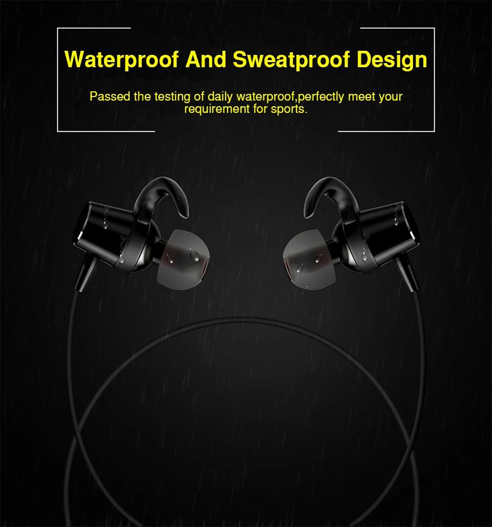 Magnetic switch sports headphones wireless Bluetooth earphones sweatproof running headset gamer earbuds with MIC for iphone 7 (9)