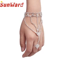 OTOKY Лидер продаж 1 предмет модные женские туфли со стразами ручной браслет в форме цепи, для пальца браслет Прямая Mar5