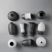 Китайская традиционная дзен церемония керамическая грубая гончарная Цветочная ваза Скандинавский современный минималистский дом мебель рабочего стола украшения