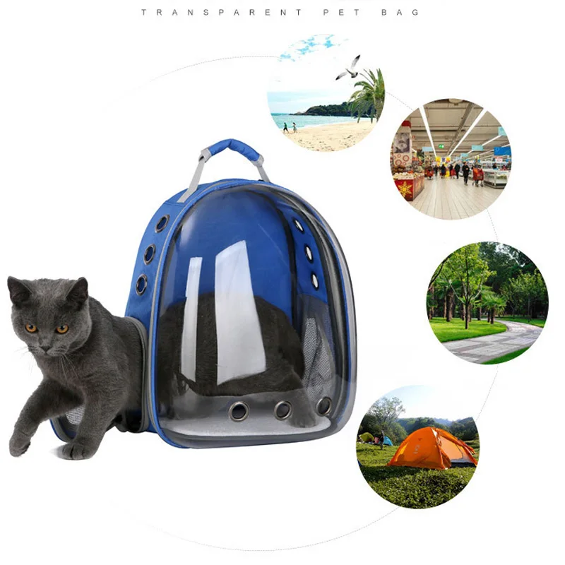 Портативный кошачья переноска прозрачная капсула дышащая Сумка дорожная кошка собака рюкзак котенок переноски клетки зоотоваров 35