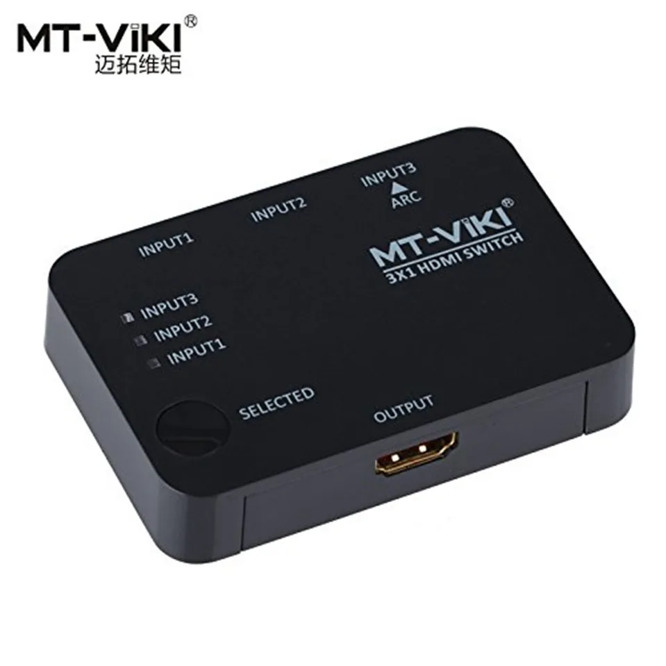2017 оригинальные MT-VIKI 3x1 4 К Переключатель HDMI 3 входа 1 выход Коммутатор поддерживает 3D ИК-пульт контроллер селектор MT-SW301SR