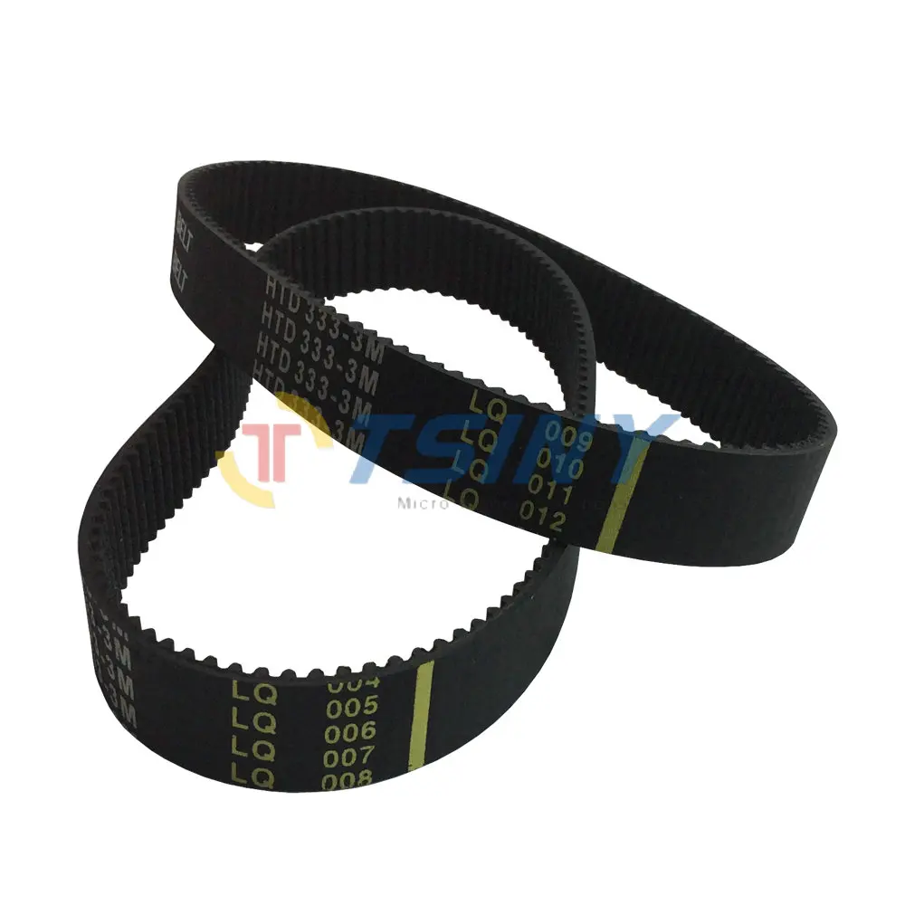 

High Quality HTD 3M Type Arc Teeth Timing Belt Rubber Synchronous Drive Belt Length 333mm 111 Teeth Width 15mm Pack of 2pcs