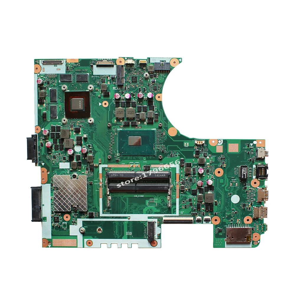  N752VX With I5-6300HQ CPU GTX950M motherboard REV2.0 For ASUS N752V N752VX laptop mainboard Tested 