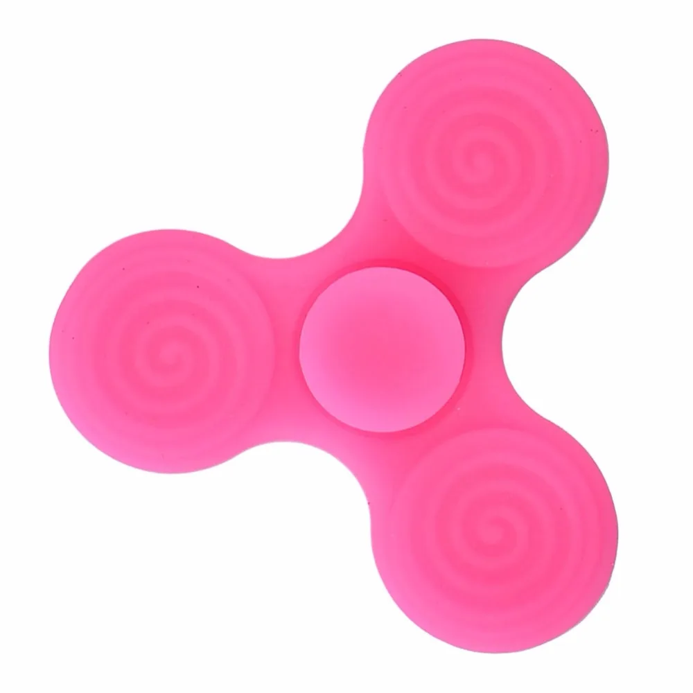 

Grow In Dark Soft Silica Gel LED Light Finger Toy Plastic EDC Hand Spinner For Autism ADHD Anxiety Stress Relief Focus Toys