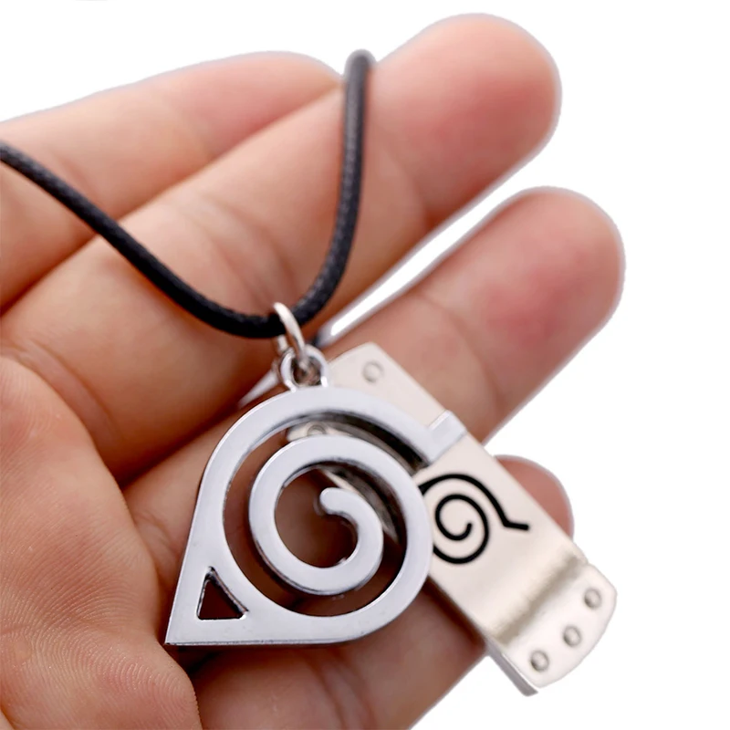 

Anime NARUTO necklace Cosplay Accessories prop konohagakurenosato Hatake Kakashi metal badge Pendant jewelry