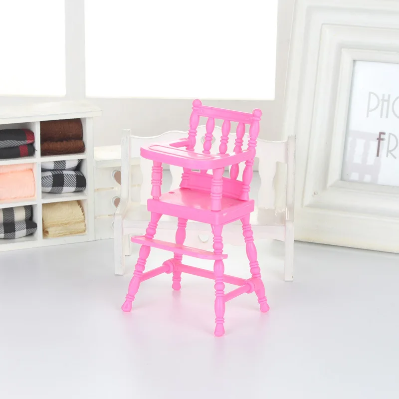 2018 Hot 1pc Pink Furniture High Chair For Doll Princess Dreamhouse