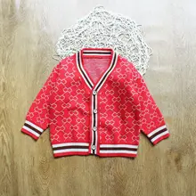 Кардиган для девочек; свитера; модный детский свитер; куртка; вязаный свитер для маленьких мальчиков и девочек; одежда для малышей 2-8 лет