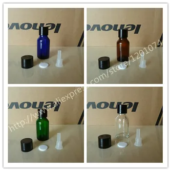 

15ml clear/brown/green/blue shiny Glass Bottle With aluminum shiny black cap(lines)+clear insert.Oil vial,for Essential Oil