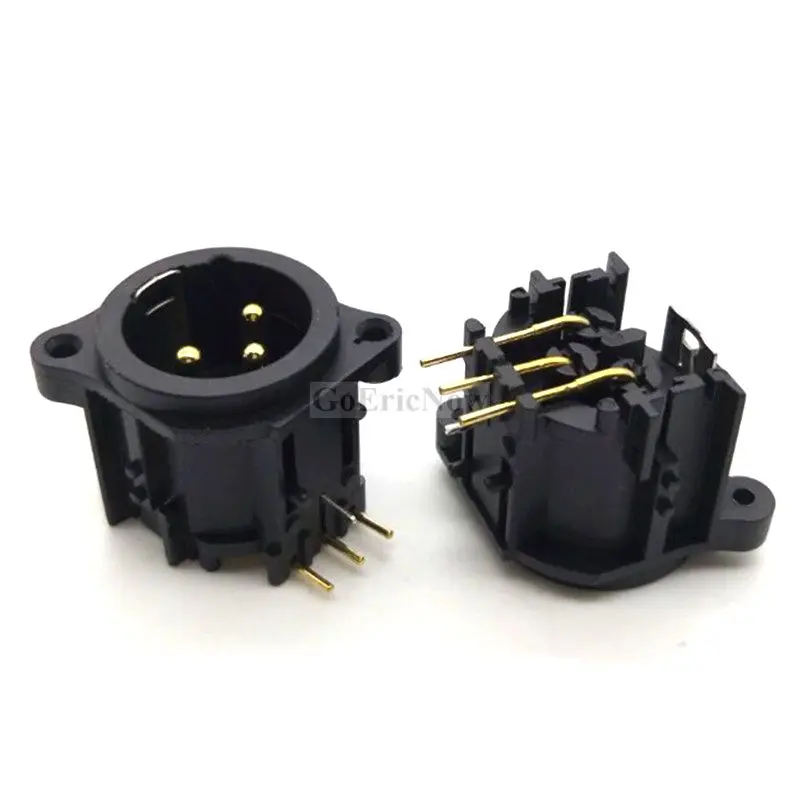 

1 pcs Audio connector Right Angle/Straight XLR 3 Pin Male/Female Balanced audio Socket Adapter Soldering Connector