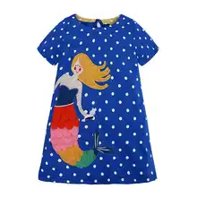 Baby Girls Clothes Girls Cartoon Dresses Princess Dress Costumes for Kids Clothing Cotton Girls Jersey Clothes Girl Summer Dres littlemandy shark baby girls summer enfant princess dress 2018 new costumes for kids clothing print jersey clothes brand dresses