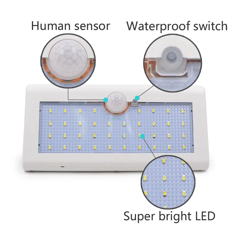 

SOCO Super Bright 38LEDs Solar Wall Lamp ABS Waterproof Solar Panel Human Sensor Outdoor Garden Street Pathway Porch Lights 2018