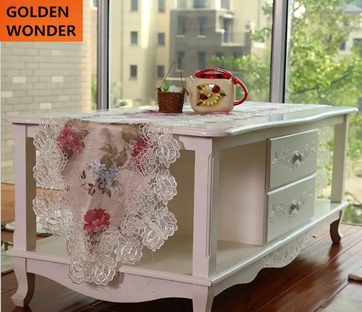 

Luxury Elegant Embroidery Table Runner Modern Home Decoration Table Runners High Quality Fabric