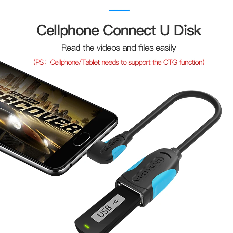 Кабель адаптер Vention Micro USB OTG 2 0 для Samsung Xiaomi Redmi note 3 Sony Huawei OTG|Переходники и адаптеры|