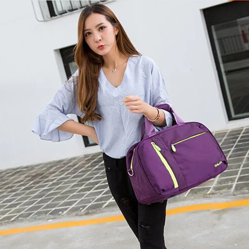 New Nylon Women Gym Fitness Sports Bag Shoulder Crossbody Bag Multi-use Traveling Storage Handbag For Men Fitness Sports Bag