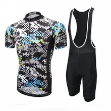 Мужские летние велотрусы с яркими клеточками и короткими рукавами