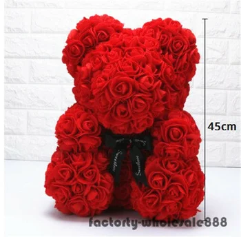 

45cm Giant Large Huge Big Teddy Bear Rose Flower Bear Toys Valentine Xmas Gift A Birthday Gift