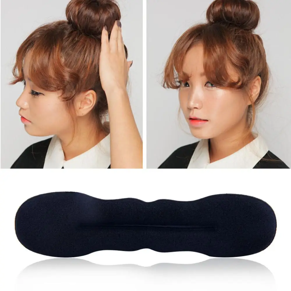 3 Pcs Set Hair Fast Bun Magic Foam Sponge Hair Tool Plate Donut Bun-Maker