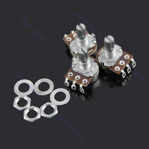 

9pcs/lot New Guitar Potentiometer A250k Split Shaft Pots Audio Tone Switch Control