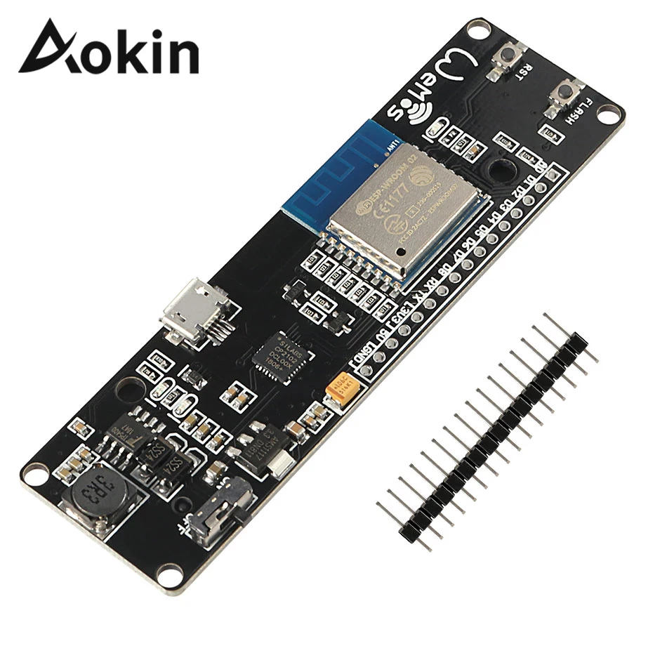 Aokin для WeMos D1 ESP Wroom 02 материнская плата ESP8266 Mini WiFi модуль Nodemcu 18650 разработки