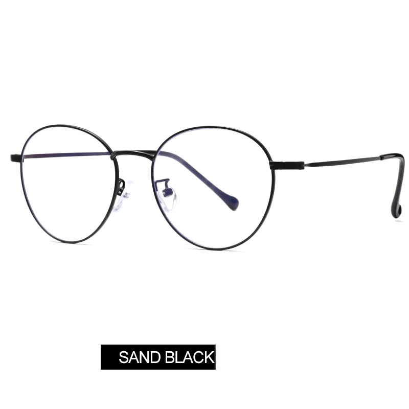 Women Anti-blue glasses 2pcs a lot Black Gold Silver Rose RFG1911N - Цвет оправы: sand.black