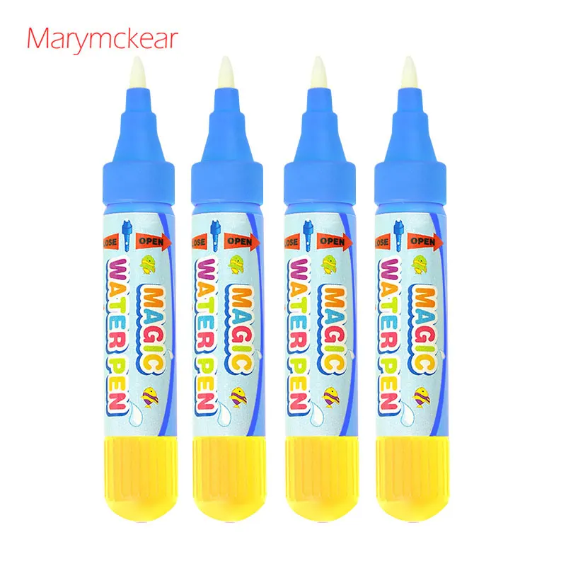 Magic Water Pen No Ink No Chemicals Drawing Pen for Water Painting Mat/Book Kids Educational Learning Tool in Red/ Blue 2 Size 16