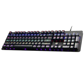 

Elisona Mechanical 104 Key USB Wired Rainbow Backlit Waterproof Blue Switch Gaming Keyboard Computer PC Keypad Gamer Key Board