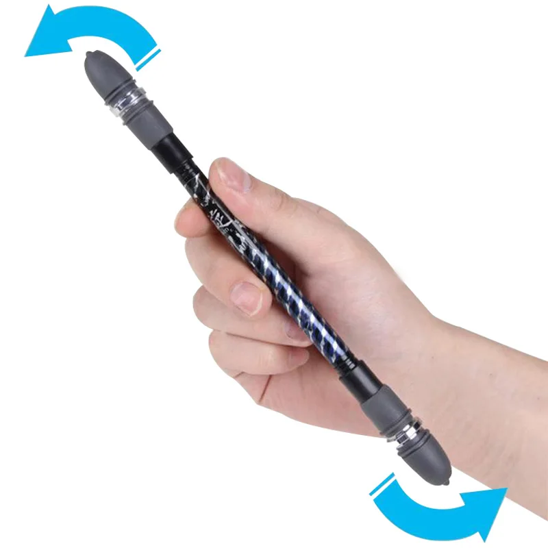

Twirling Spinning Blue Ink Refill Matting Finger Playing Pen Spinning Pen Rotating Gaming Ballpoint Pen Non Slip Coated Spin Pen