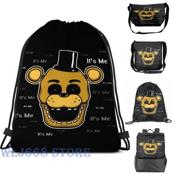 

Funny print shoulder Bags women Five Nights at Freddy's - FNAF - Golden Freddy - It's Me Single shoulder backpack travel men