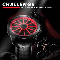 SINOBI креативной концепции Спорт кварцевые Для мужчин часы мягкий воздух отверстие кожаный ремешок для часов красные, синие внутренняя