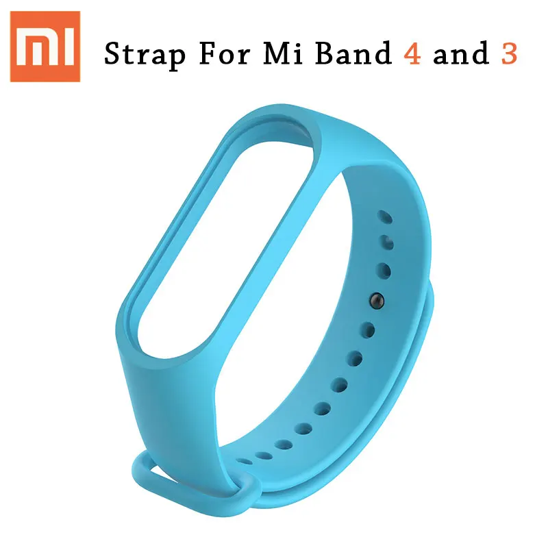 Силиконовый mi Band 3 4 ремешок для оригинальной Xiaomi mi Band 4 mi band 3 браслет часы сменный ремешок на запястье Карлос Корреа аксессуары - Цвет: Sky Blue